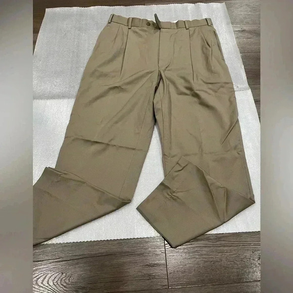 [W36L32]Brooks Brothers 346 Beige Wool  Dress Pants - Picture 1 of 8